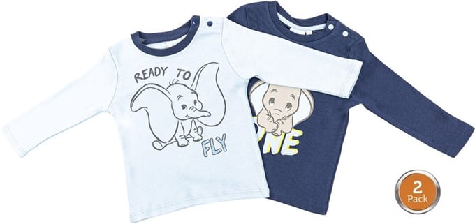 Disney Dumbo baby-t-shirt, bovenste 2 stukken 62/68 cm