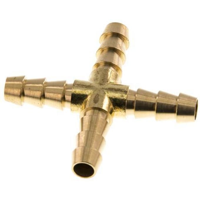 8 mm Messing Kruis-Slangkoppeling [2 Stuks]