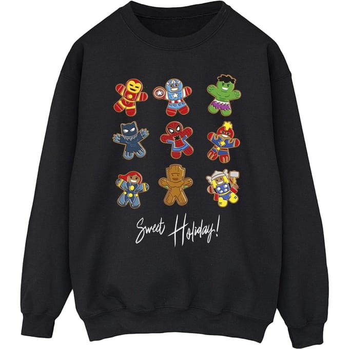 Marvel Heren Gingerbread Avengers Sweatshirt (Zwart)