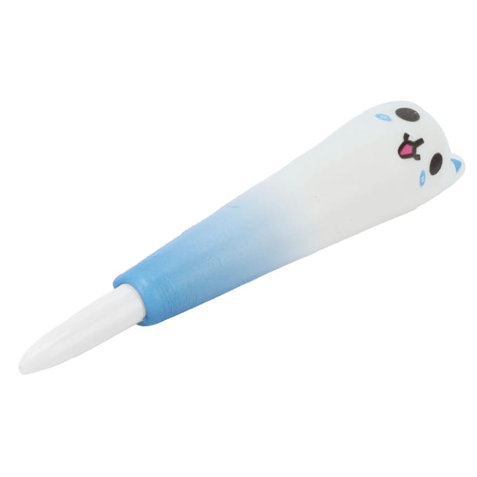 Stylo Décompression Mignon Innovant Stylo Anti-Stress Jouet pour Maison Bureau École Chat Bleu white
