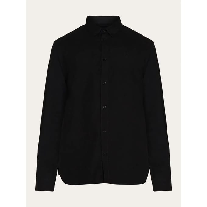 Regular fit overhemd met kleine uil KnowledgeCotton Apparel Harald oxford