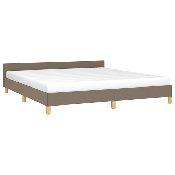 vidaXL - Bedframe - zonder - matras - stof - taupe - 160x200 - cm