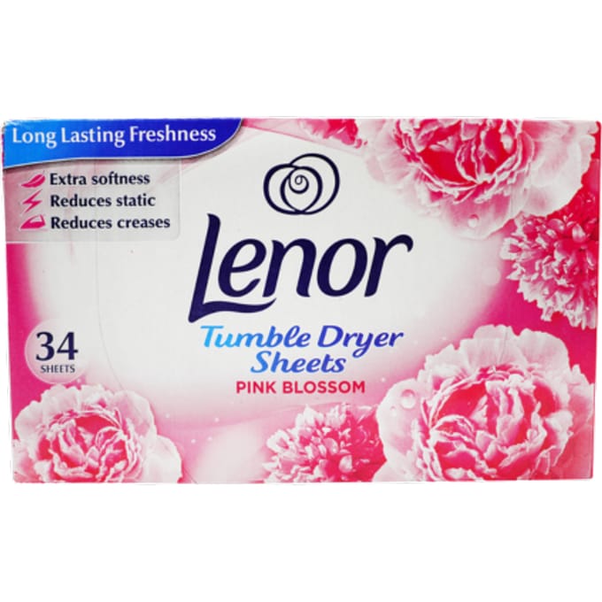 Lenor Pink Blossom Droogtrommeldoekjes – 34 stuks