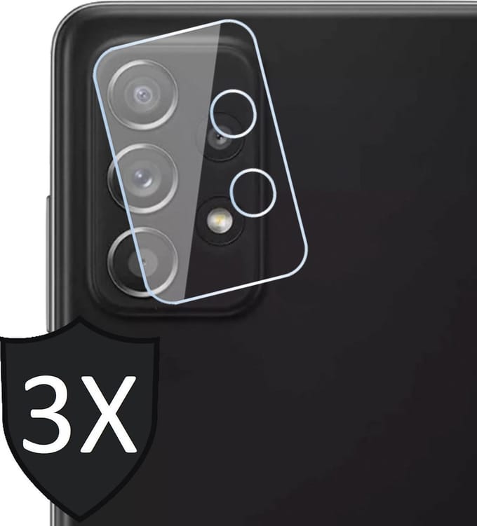 Camera Screenprotector geschikt voor Samsung Galaxy A52s - Tempered Glass Screen Protector - 3 Stuks