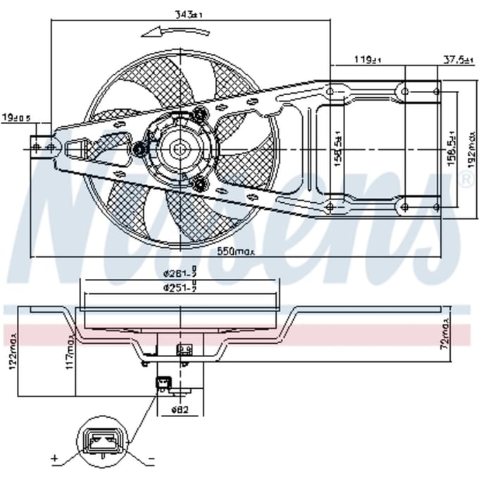 Koelventilatorwiel, motorkoeling NISSENS 85134