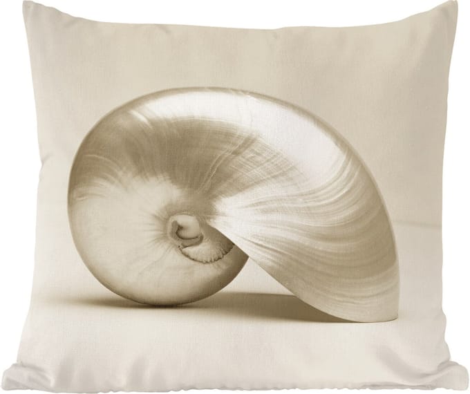 Sierkussens - Kussentjes Woonkamer - 60x60 cm - Schelp -Parel -Wit