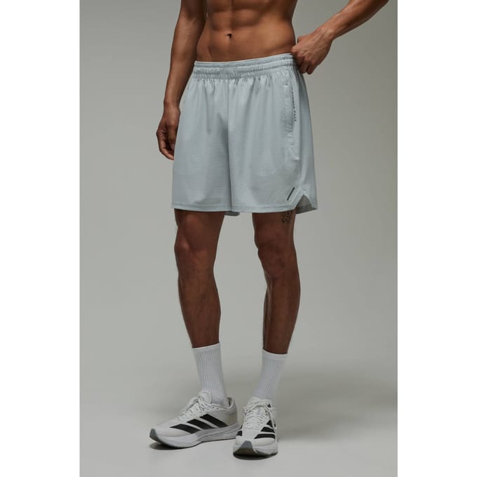 Common Pace Hardloop Geperforeerde 5 Inch Short | Light Grey | Size XS