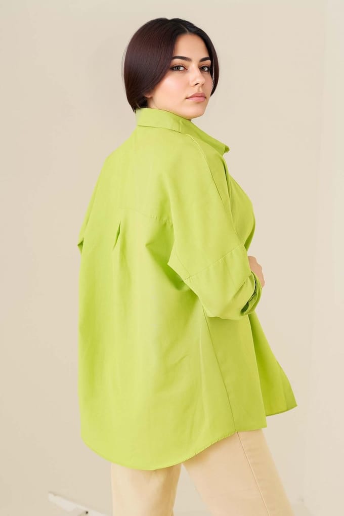 Ontspannen Fit Poplin Shirt met Knopen Sluiting