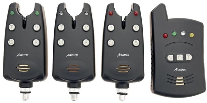Albatros Cyprihunt Soft Touch 3+1 Bite Alarm - complete set beetmelders met draadloze ontvanger