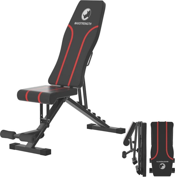 Verstelbare opvouwbare halterbank voor multifunctionele thuistraining - Ideaal voor full-body workouts