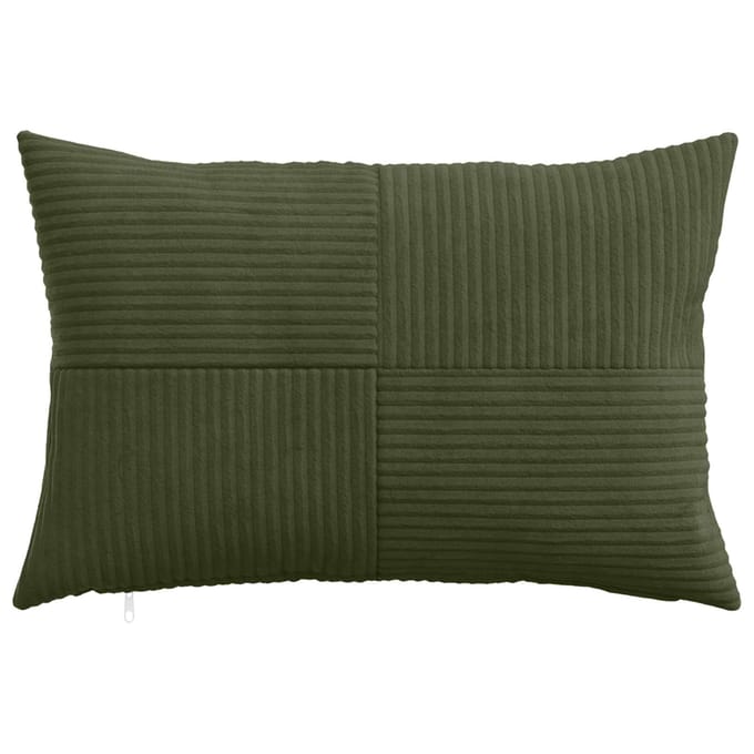 vidaXL - Kussensloop - 2 - pcs - ALMELO - Groen - 50 - x - 75 - cm - corduroy