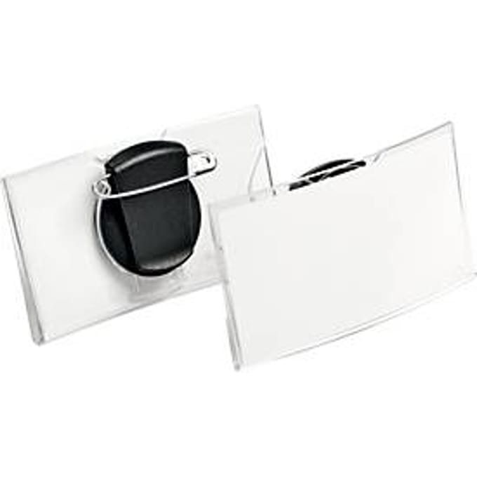 Badge durable 8124.19 convex met combiklem 40 x 75 mm