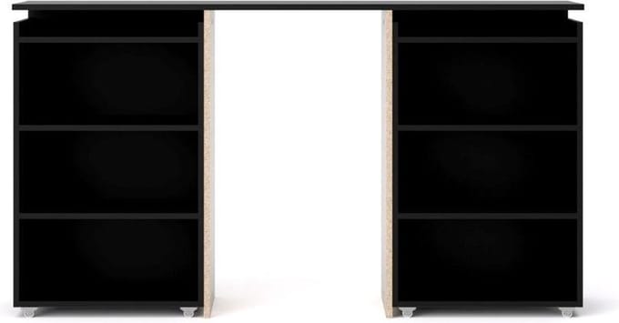 Nada hoofdeinde 160 cm met 4 planken zwart mat.