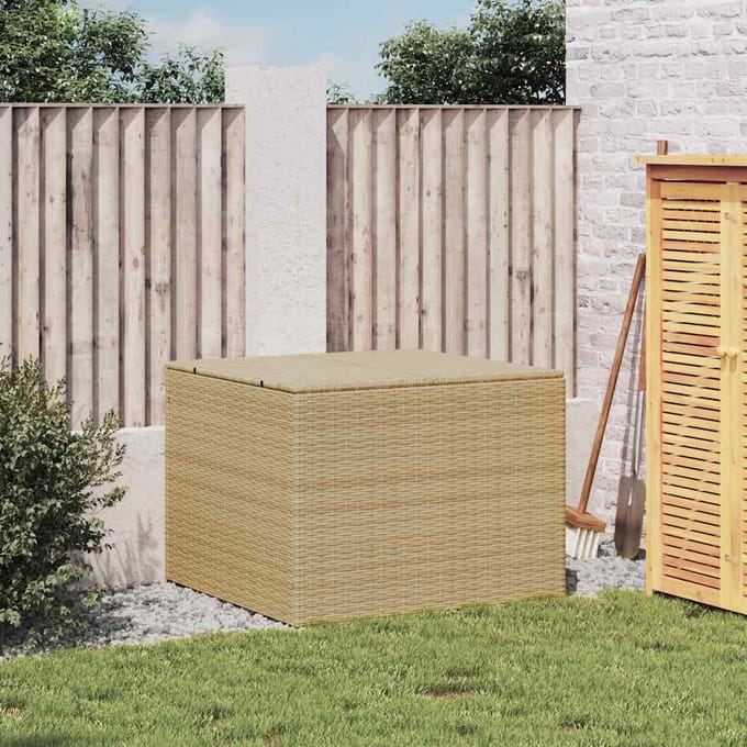 vidaXL - Tuinbox - 291 - L - poly - rattan - gemengd - beige
