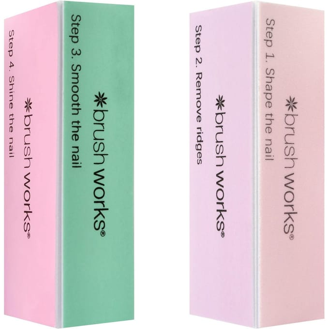 brushworks Nail Buffing Blocks Pastel 2 st