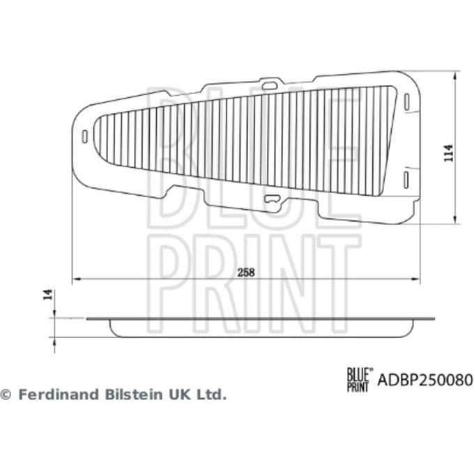 Cabinefilter BLUE PRINT ADBP250080