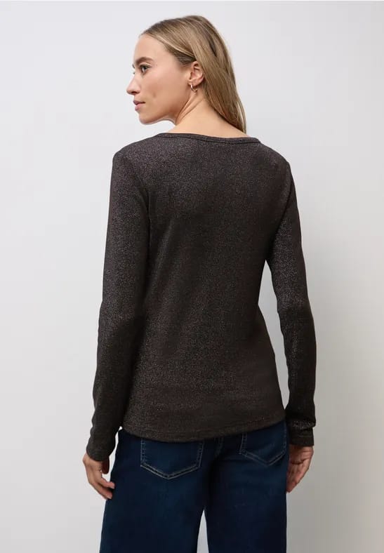 Street One - A324180 - basic shiny shirt w.button