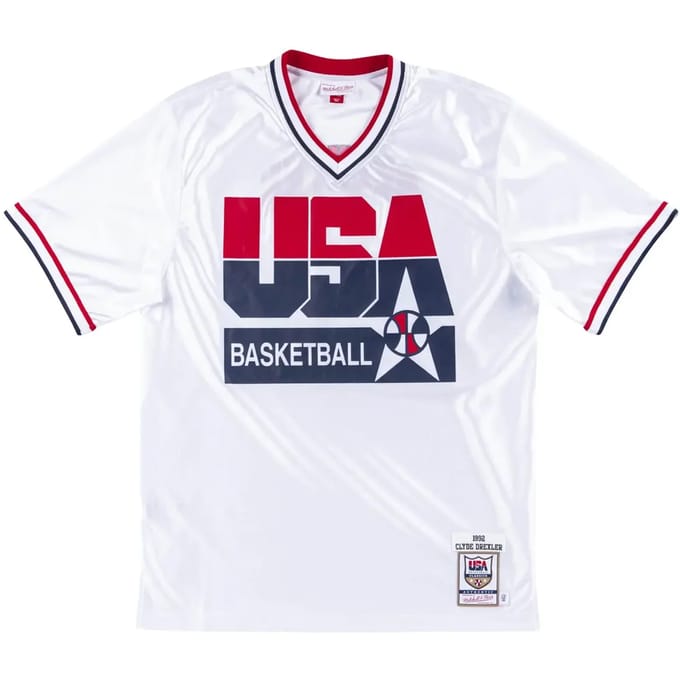 Authentiek teamshirt USA Clyde Drexler