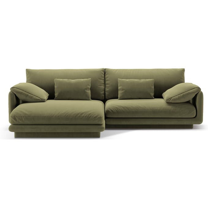 4-zits hoekbank Torino links velvet | Micadoni