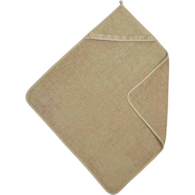 Meyco Baby Ruffle Badcape - Badstof - Taupe - 80x80cm