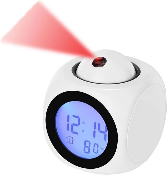 Projectiewekker voor Plafond met Tijd & Temperatuurweergave