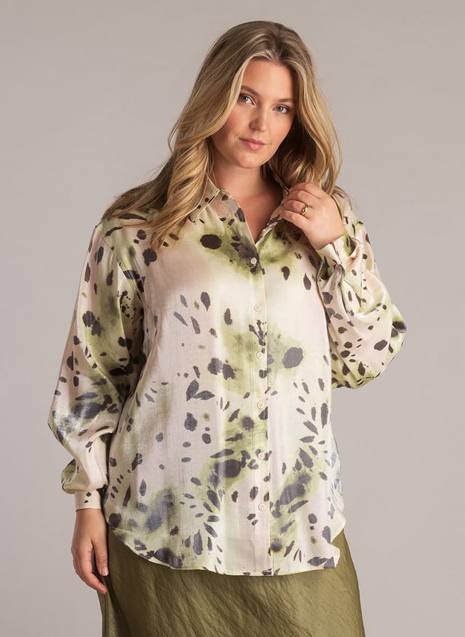 YEST CURVE Jutta Tops - Natural/Multi Colour - maat X-0(44)