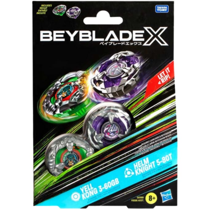 Beyblade X Yell Kong 3-60GB en Helm Knight 5-80T Top Dual Pack Set