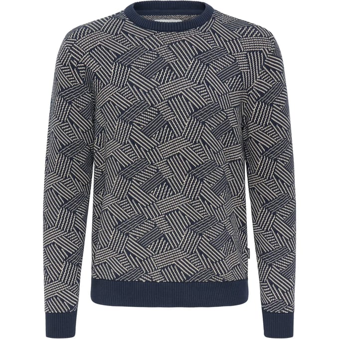 Blend Sweater Print DBlauw 2026 AW - Maat XL