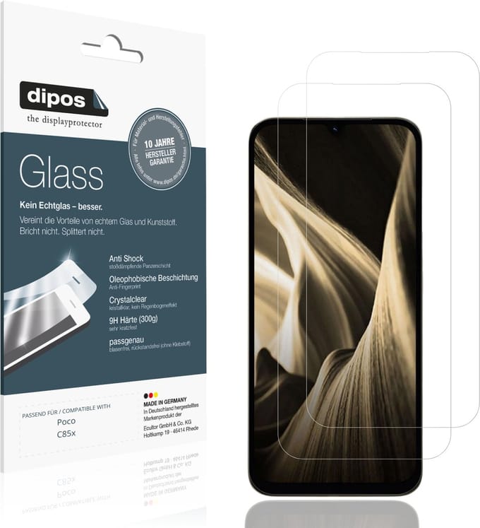 dipos – 2x Pantserfolie geschikt voor Poco C85x | 9H Screenprotector