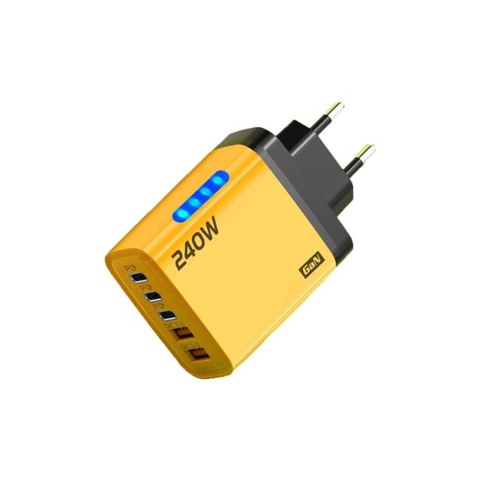 PD 65W Snellaadlader Snellaad 3.0 Telefoonladeradapter Type C Snellaadwandadapter yellow