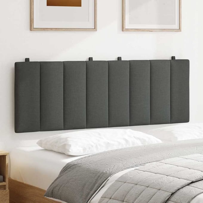 vidaXL - Hoofdbordkussen - "Hanko" - 120 - cm - stof - grijs