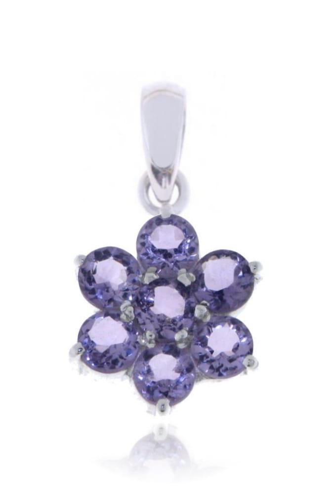 SilverGems Zilveren hanger met Amethist edelstenen