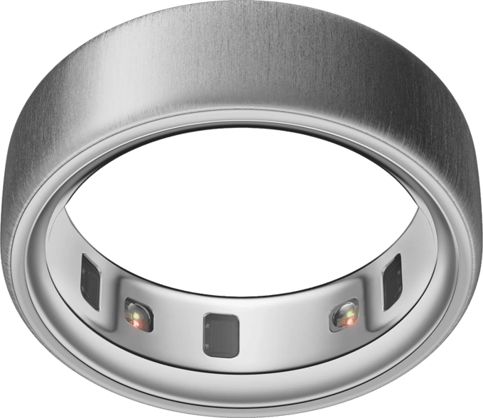 Oura Ring 4 - Size Before You Buy - Brushed Silver - Size 8