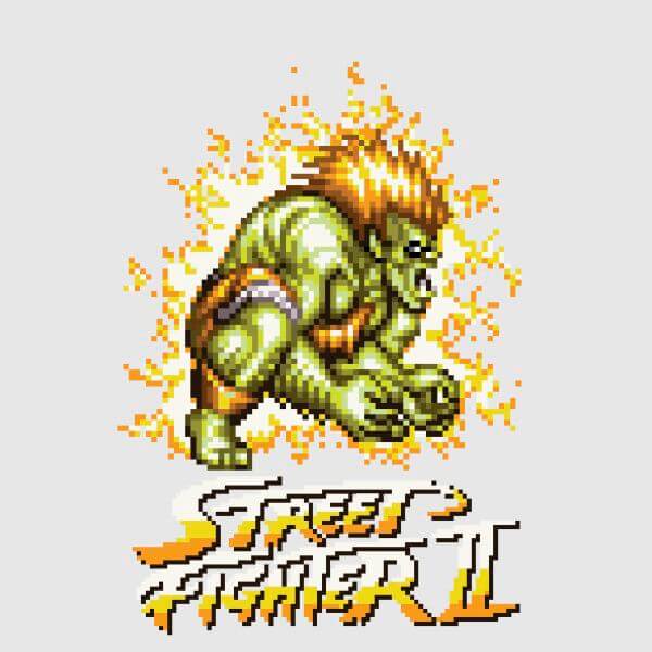 Street Fighter Blanka 16-bit Women's T-Shirt - Grey - 4XL