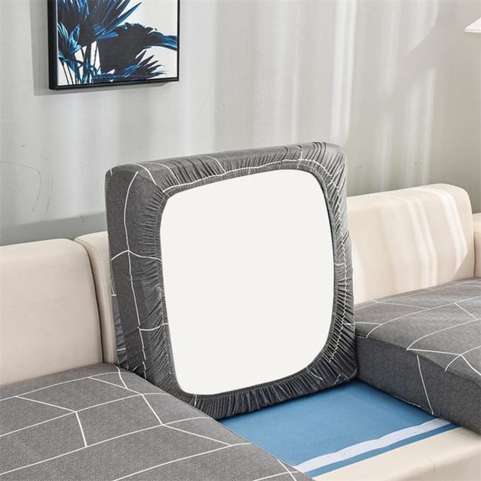 Housse de coussin de siège élastique, housse de chaise, extensible, pour salon, lavable, amovible, protection de canapé, 1 pièce 45x45cm pillowcase gray
