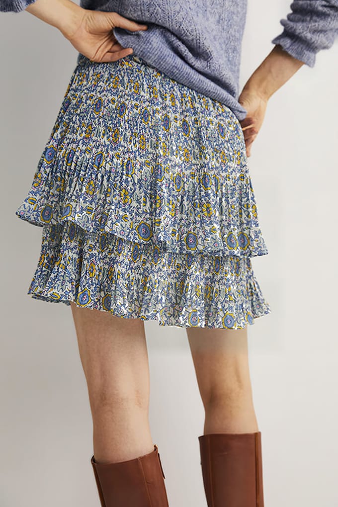 Boden Plisse Mini Skirt Ivo Maat: 20 | Mini Rokken Outlet | Dames