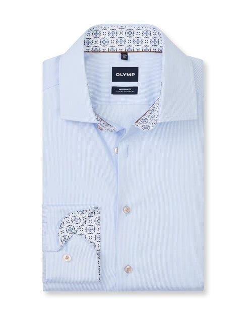 OLYMP Luxor Overhemd, Modern Fit, Global Kent, Bleu