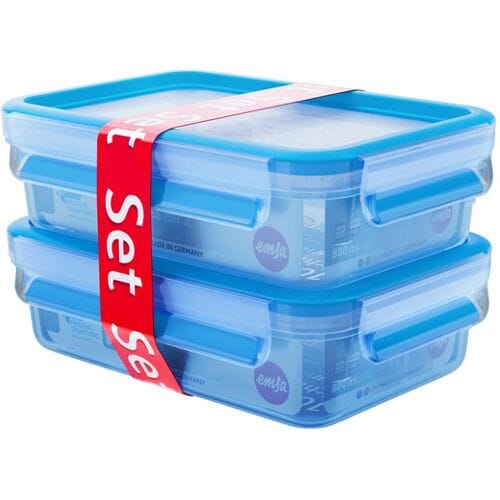 Tefal Clip & Close vershoudbakjes (Doos van 2, rechthoekig)