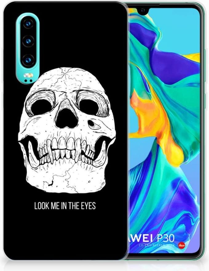 Silicone Back Case Huawei P30 Skull Eyes
