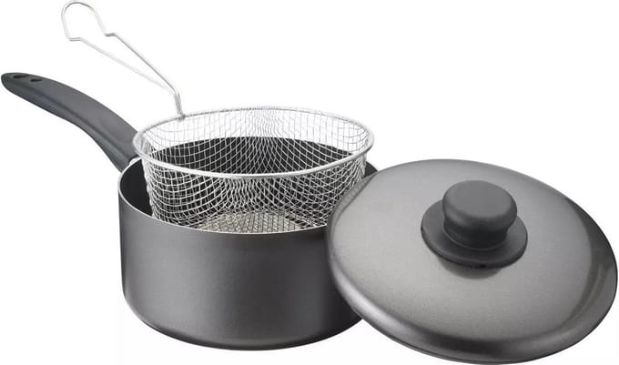 22 cm Chip Pan met Hittebestendige Handgrepen