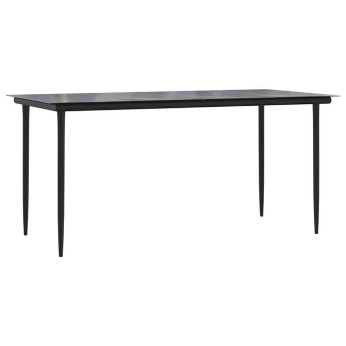 vidaXL - 7-delige - Tuinset - met - kussens - poly - rattan - zwart