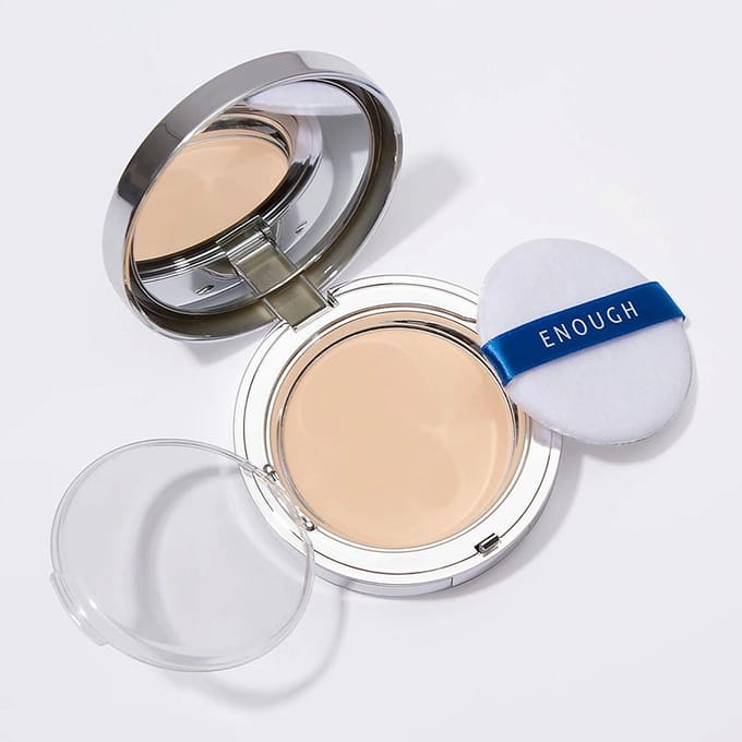 Enough Ultra X10 Two Way Cake SPF50/PA+++ 11g+ refill #13 Light Beige +RANDOM GIFT gray