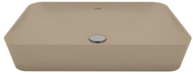 Creavit Ultra Keramische Opbouw Wastafel – 60x40 cm – Mat Cappuccino