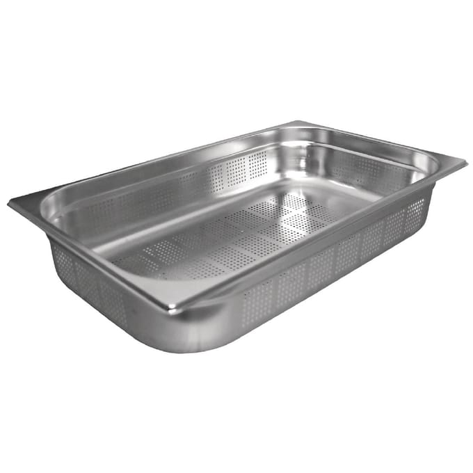Vogue RVS geperforeerde 1/1 gastronormbak 100 mm