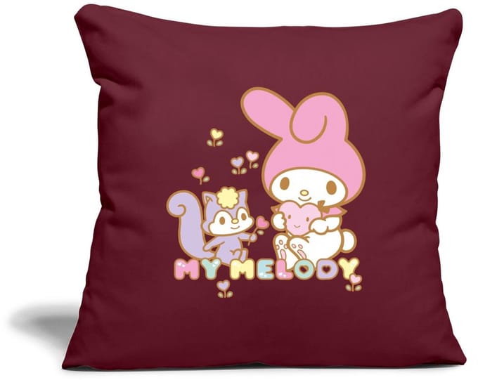 My Melody Plukt Hartbloemen Met Risu Sierkussenhoes, 45 x 45 cm