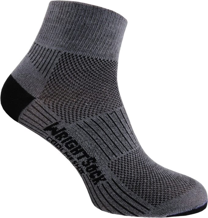 Wrightsock Coolmesh Quarter - Grijs - 34-37