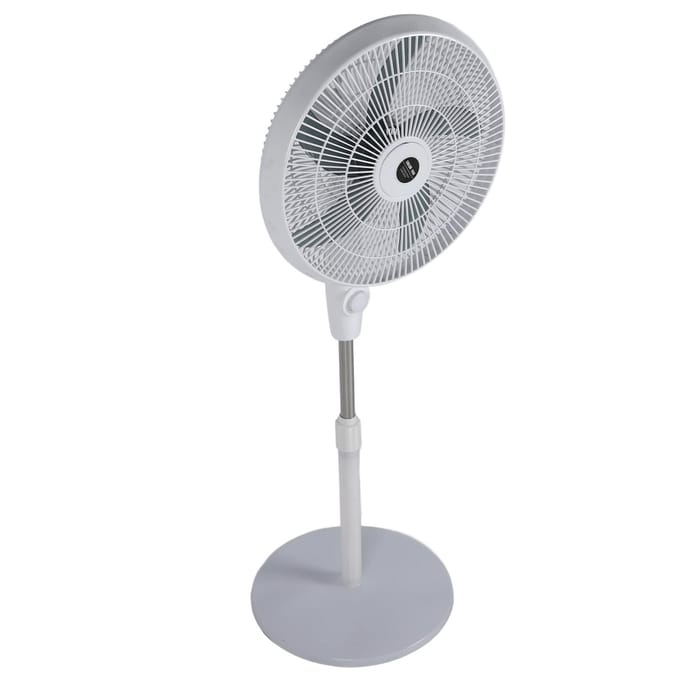 Staande Oscillerende Ventilator met Zonnepaneel ABS 3 Snelheden Stil Draagbare Vloer Standaard Ventilator voor gray