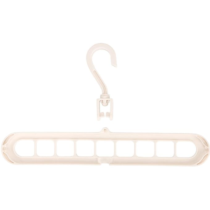 Nordische Draagbare Multifunctionele Hangers 9 Gats Ruimtebesparende Hanger Magische Hanger (Wit) beige