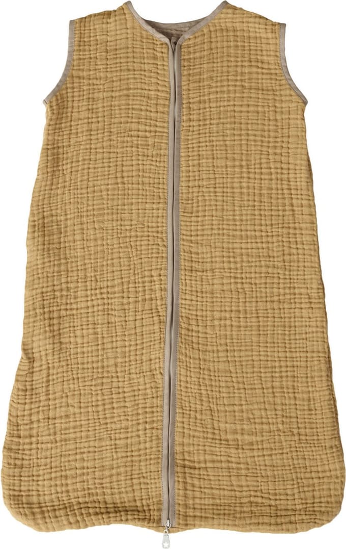 Quax Natural Muslin Tetra Slaapzak - 3/20md - 70cm - Saffran/beige