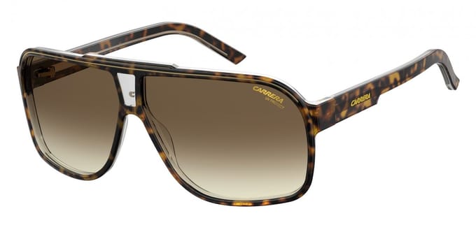 Carrera Aviator Mens Havana Brown gradiënt zonnebril